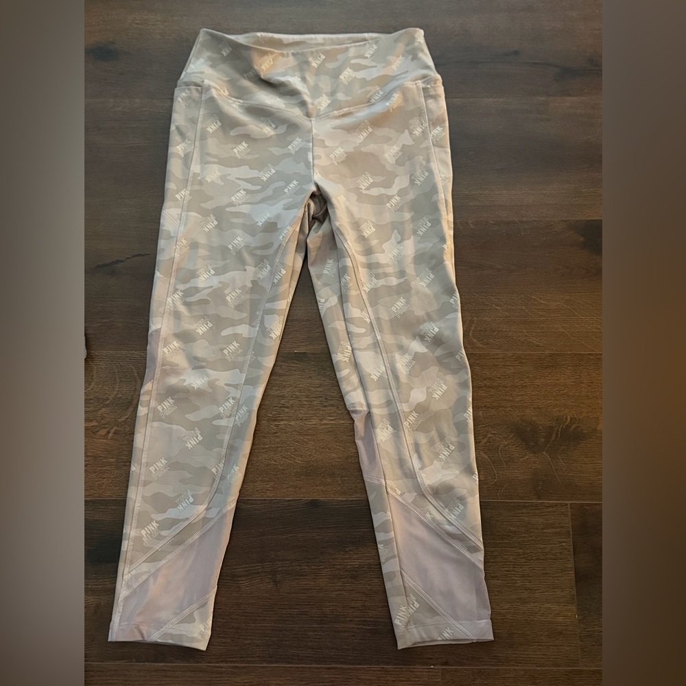 PINK Victoria's Secret Light Gray Camo Leggings